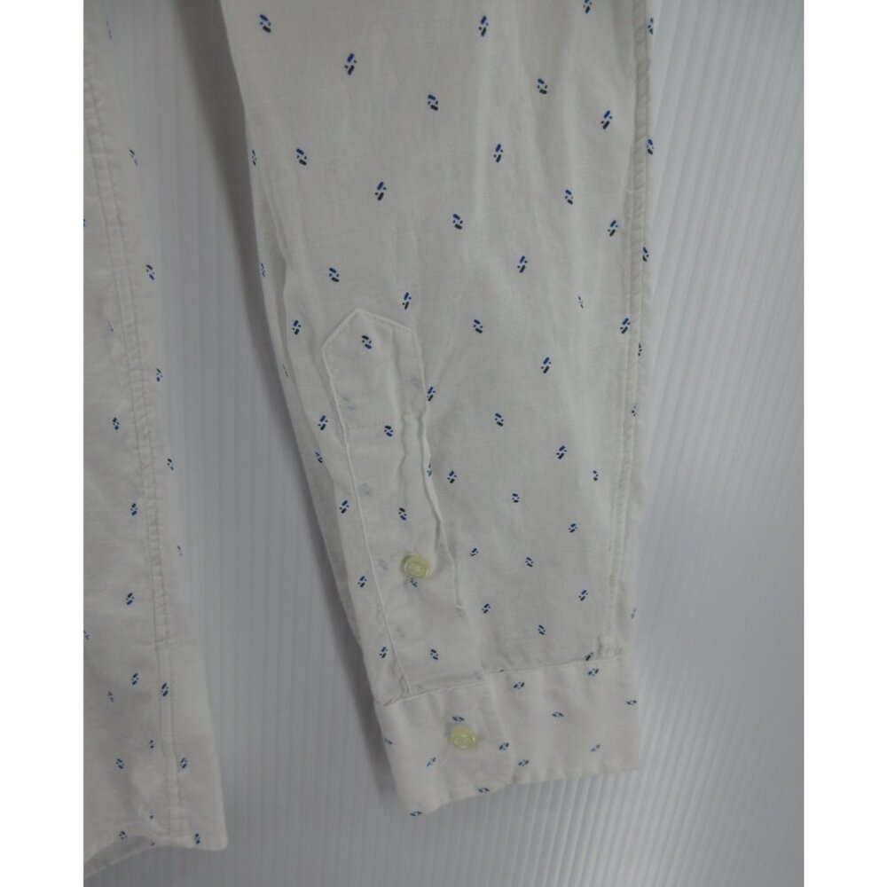 Ralph Lauren Shirt Medium Button Down Micro Geometric Preppy Woven - Picture 3 of 11